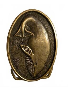 BTS Vintage Brass Whale Belt Buckle